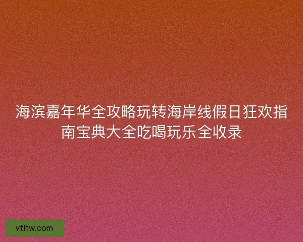 海滨嘉年华全攻略玩转海岸线假日狂欢指南宝典大全吃喝玩乐全收录
