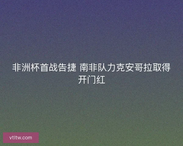 非洲杯首战告捷 南非队力克安哥拉取得开门红