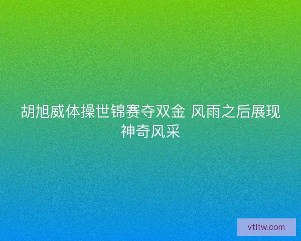 胡旭威体操世锦赛夺双金 风雨之后展现神奇风采 胡旭威体操世锦赛夺双金 风雨之后展现神奇风采